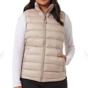 32 Degrees Women's Beige Puffer Vest